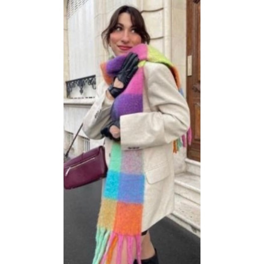 Acne Studios Multicolor Plaid Scarf - Picture 2 of 5